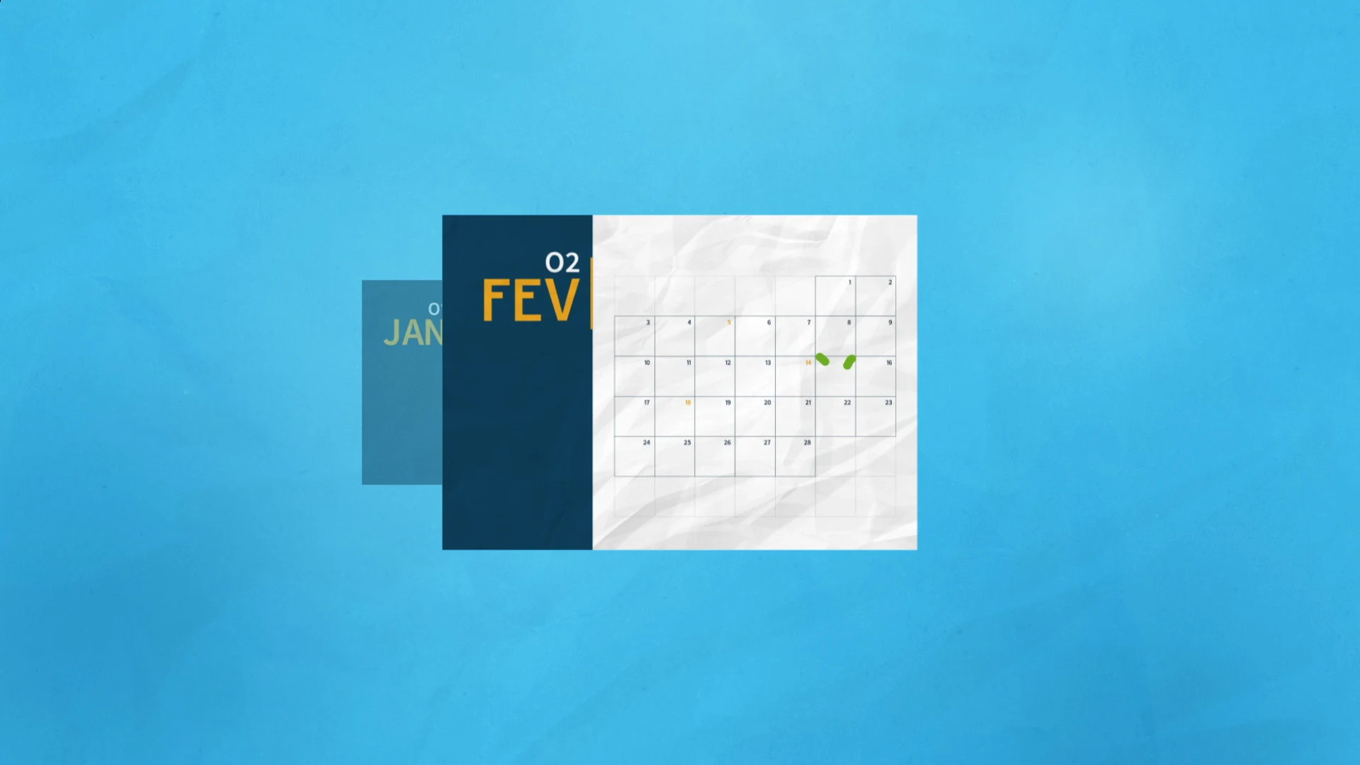 Two calendar pages showing payments spread across several months
